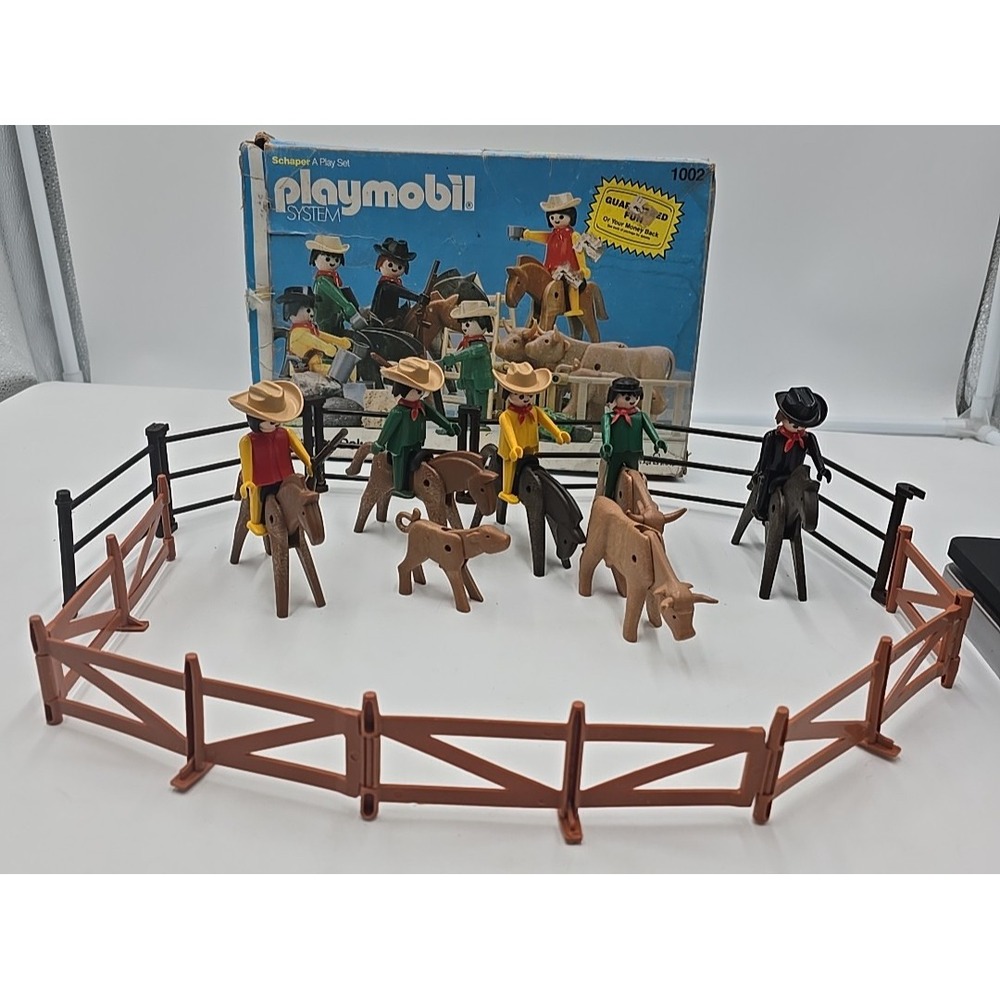 1980 Playmobil #1002 Cowboy Deluxe Set